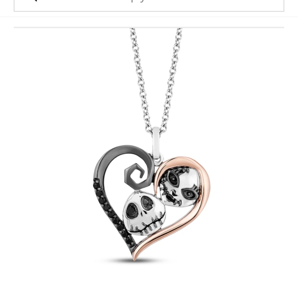 Skull Heart Pendant Necklace